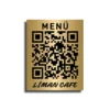 Qr Cafe İsim Baskılı Metal Menü