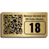 Numaralı QR Kod Menü Metal