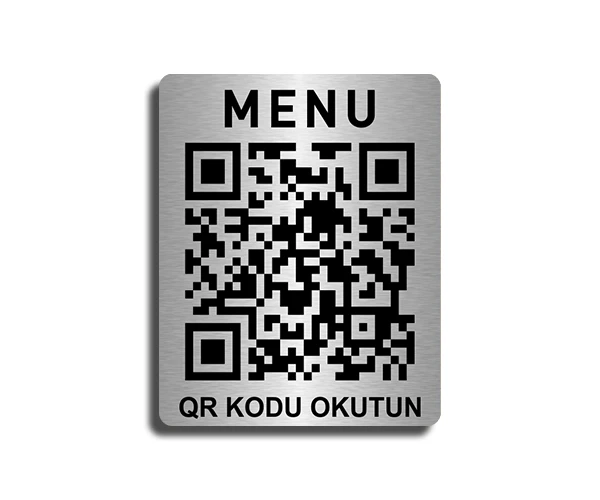 Alternative view of Metal Baskı QR Menu Etiketi