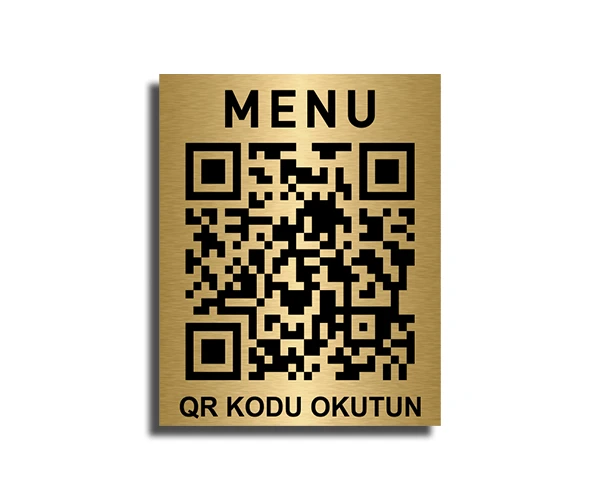 Metal Baskı QR Menu Etiketi