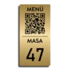 Qr Menü Numaralı, Metal Karekod Cafe