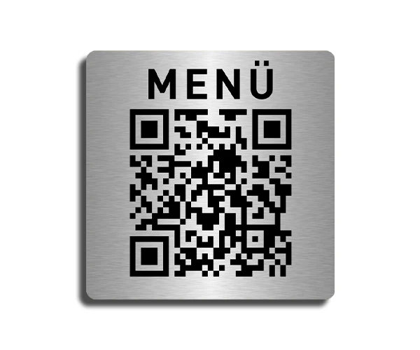 Metal QR Kodlu Menü Yapışkanlı