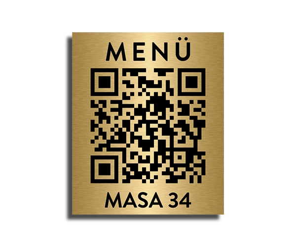 Alternative view of Qr Menü Numaralı, Metal Arkası Yapışkanlı