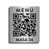 Qr Menü Numaralı, Metal Arkası Yapışkanlı