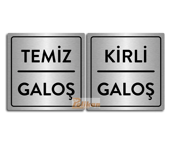 Temiz - Kirli Galoş Yazısı Metal