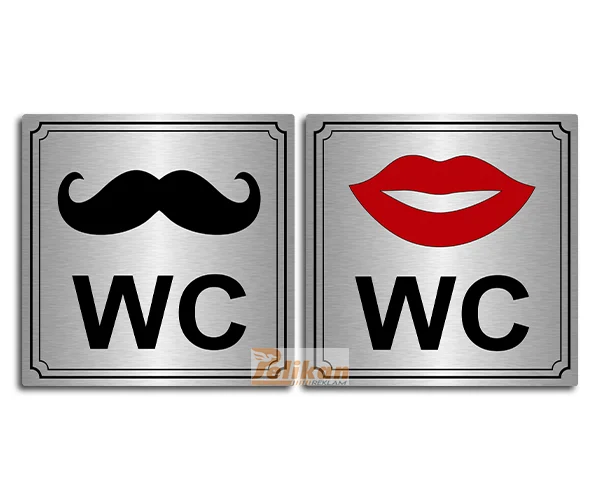 Özel Tasarım Wc Yönlendirme Bay ve Bayan
