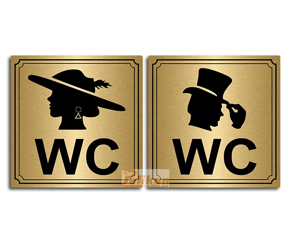 Wc Yönlendirme Tabelası Metal