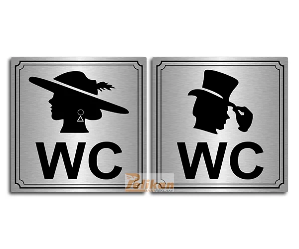 Alternative view of Wc Yönlendirme Tabelası Metal